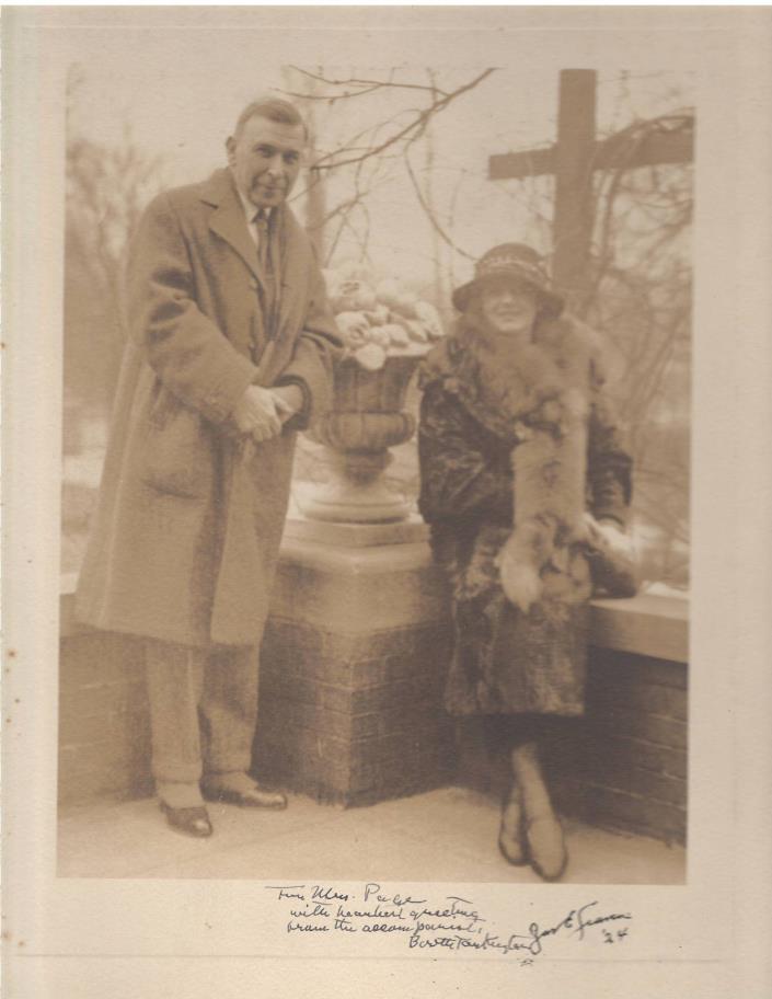 Booth Tarkington Signed Photo 1924 / Author Autographed