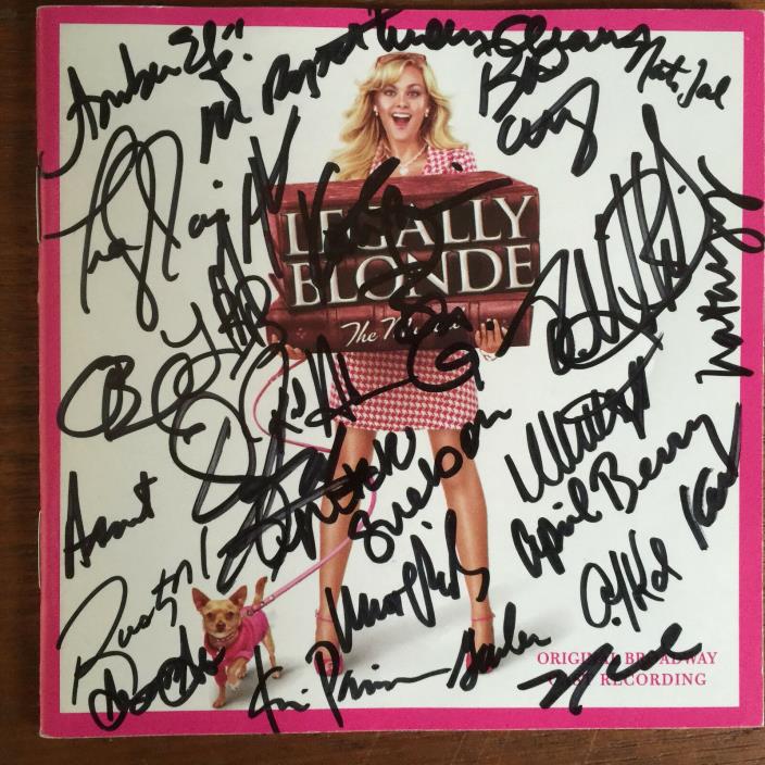 Legally Blonde the musical cd cast signed booklet Laura Bell Bundy Borle OBC #2