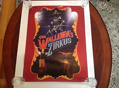 Original Circus Poster Nik Wallenda Zirkus Signed and Dated