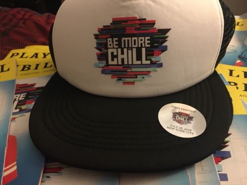 Rare! Offer Be More Chill First Preview Only Trucker Hat Off Broadway Nyc 2018