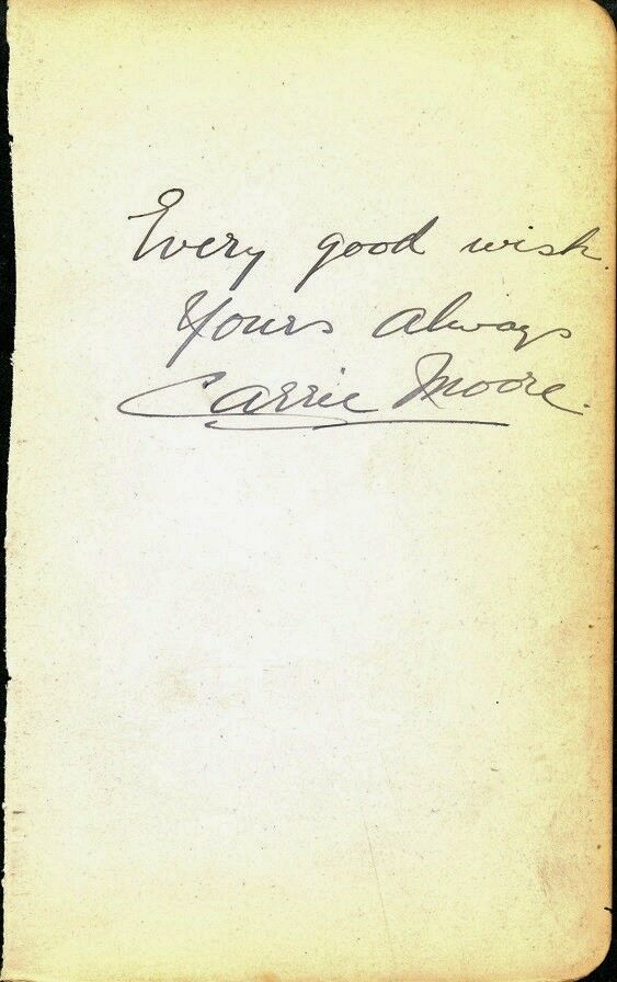 Vintage CARRIE MOORE Autograph - British Theater