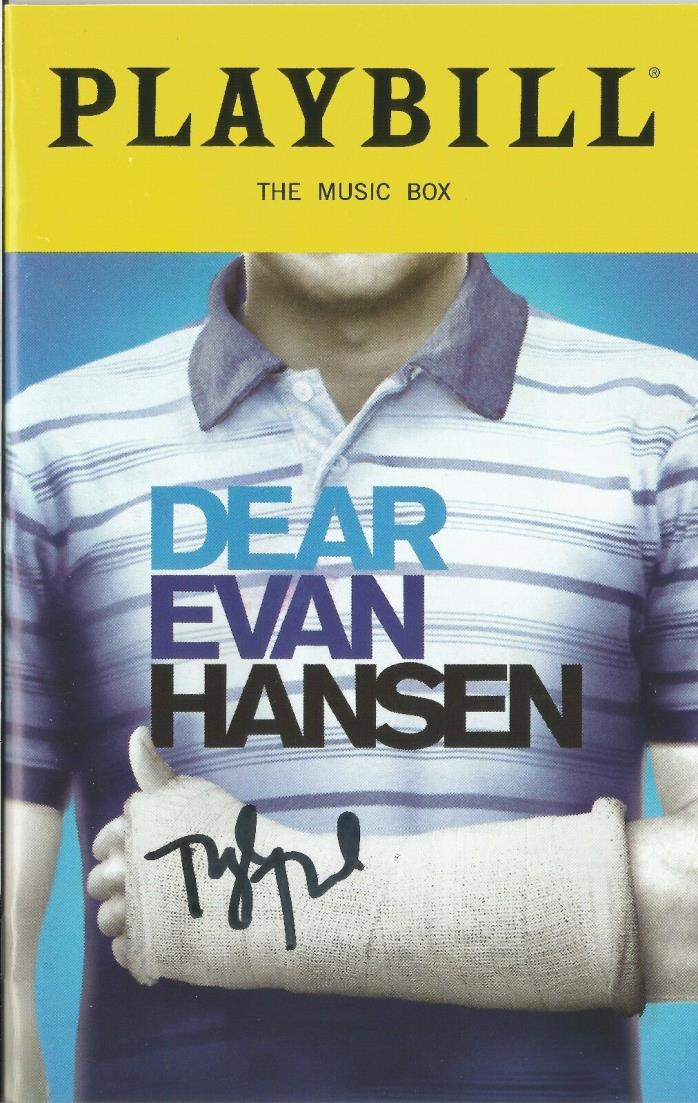 Dear Evan Hansen Broadway Playbill SIGNED Taylor Trensch FINAL PERFORMANCE!