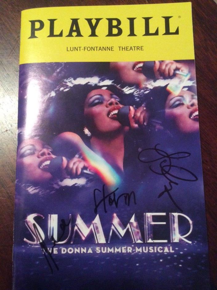 The Donna Summer Musical Playbill SIGNED by LaChanze, Ariana DeBose, Storm Lever