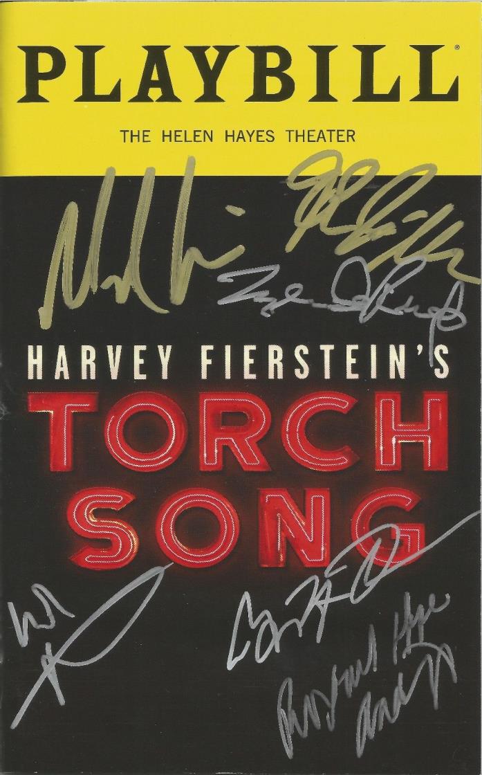 Torch Song Playbill SIGNED Michael Urie, Mercedes Ruehl, Jack DiFalco