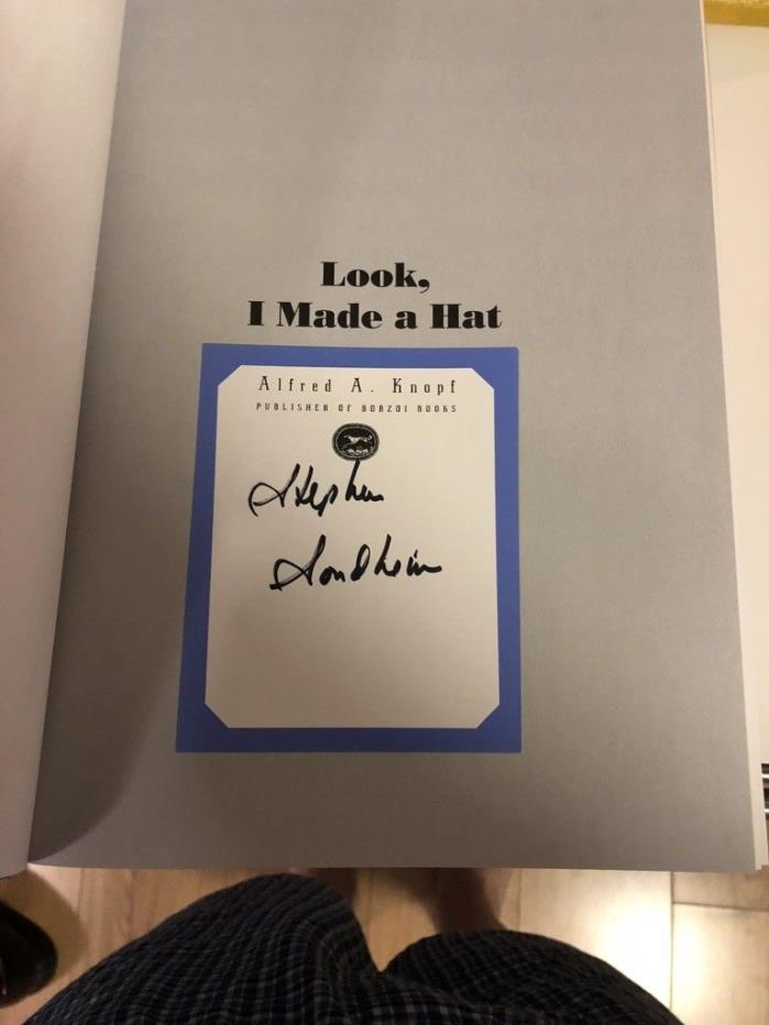 Sondheim-Look I Made A Hat/Finishing The Hat-Broadway- 2 Books Box Set-Autograph