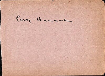 Theatre Critic PERCY HAMMOND Autograph - 1928