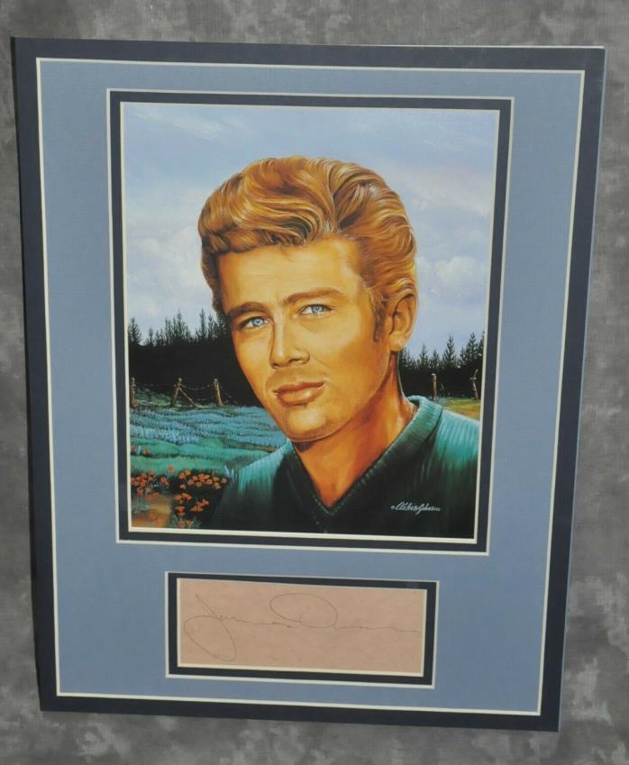 James Dean Matted Display With A Pre-Printed Copy of Original Signature #2