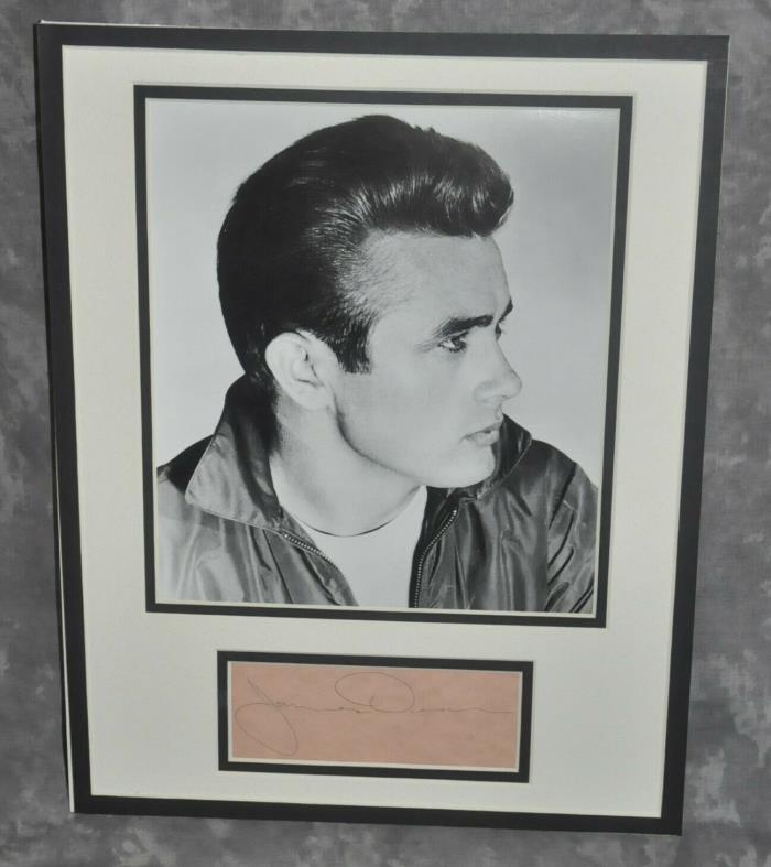 James Dean Matted Display With A Pre-Printed Copy of Original Signature