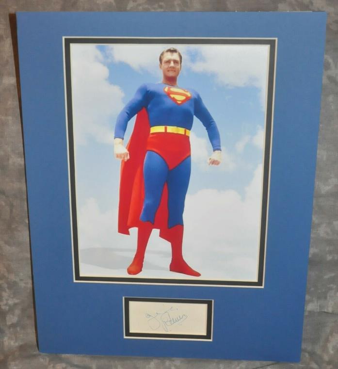 George Reeves Matted Display Pre-Printed Copy of Original Signature 