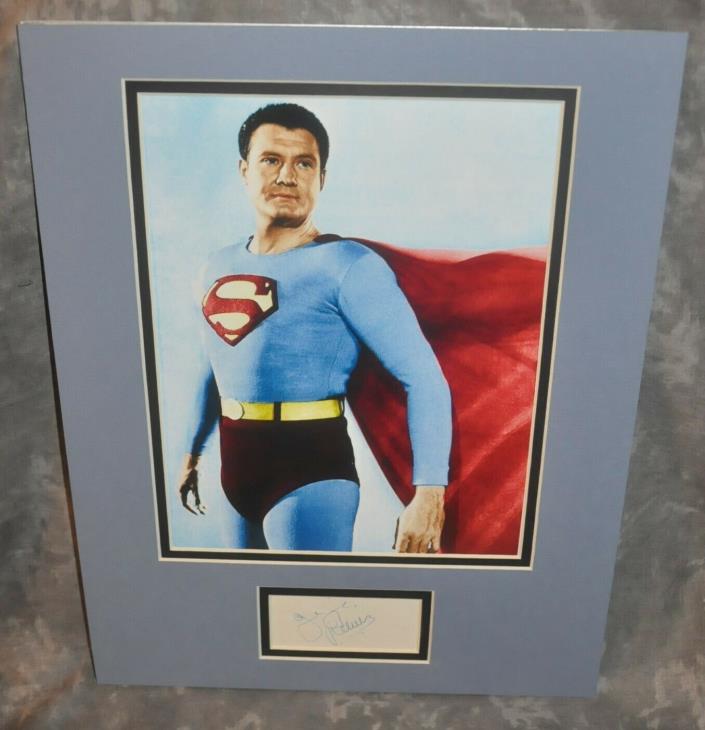 George Reeves Matted Display Pre-Printed Copy of Original Signature 