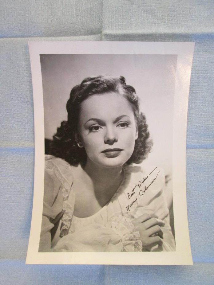 Nancy Coleman Signed Photograph