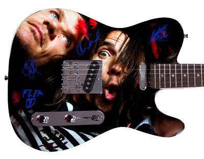Red Hot Chili Peppers Facsimile Autographed Custom Graphics Guitar