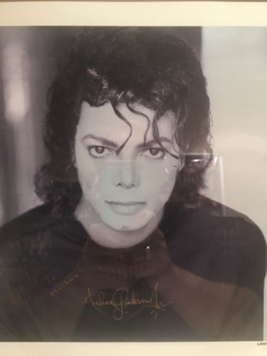 Limited edition lithograph of Michael Jackson with autograph