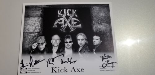 Kick Axe  Promo photo signed by band 8 x 10