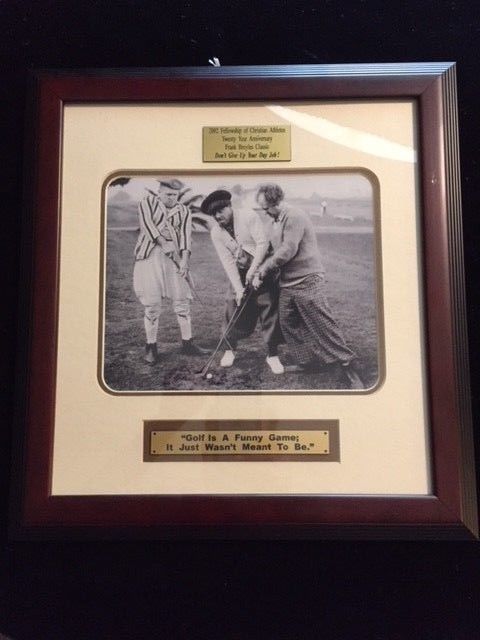 The Three Stooges  Playing Golf framed  FCA Frank Broyles  golf classic