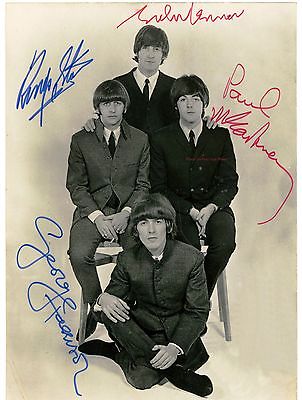 The Beatles Vintage Signed 8X10 Photo Autographed