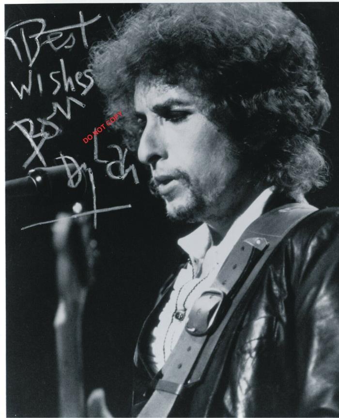 Bob Dylan w/autograph 8x10 High Resolution Repro Photo