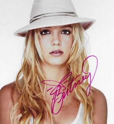 Britney Spears 5x5 Signed Autograph RP