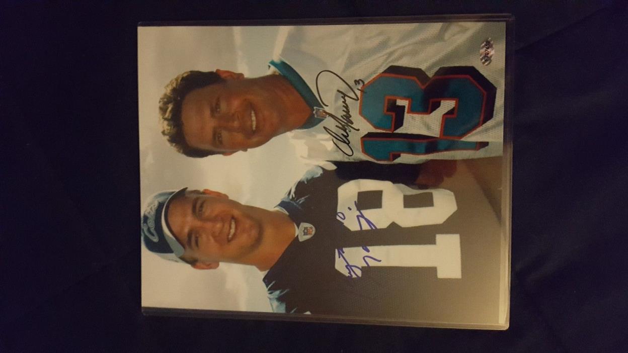 Peyton Manning 18 & Dan Marino 13 Autographed COA Autographed Photo