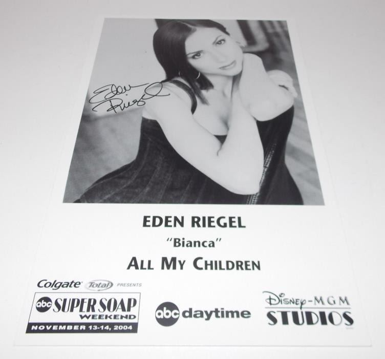 Eden Riegel Autograph Reprint Photo 9x6 All My Children 2004 Young Restless