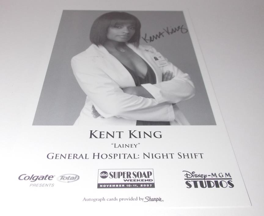 Kent King Autograph Reprint Photo 9x6 General Hospital 2007 Knots Landing