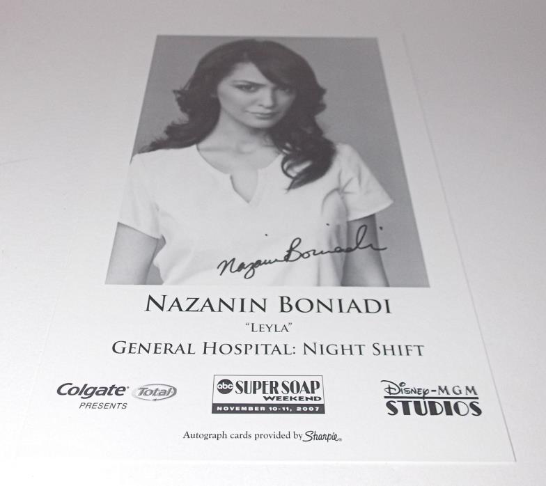Nazanin Boniadi Autograph Reprint Photo 9x6 General Hospital 2007 Homeland