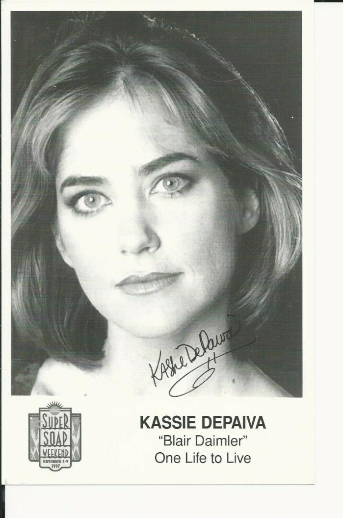 Kassie Depaiva  Autograph Reprint Photo 9x6 One Life to Live 1997