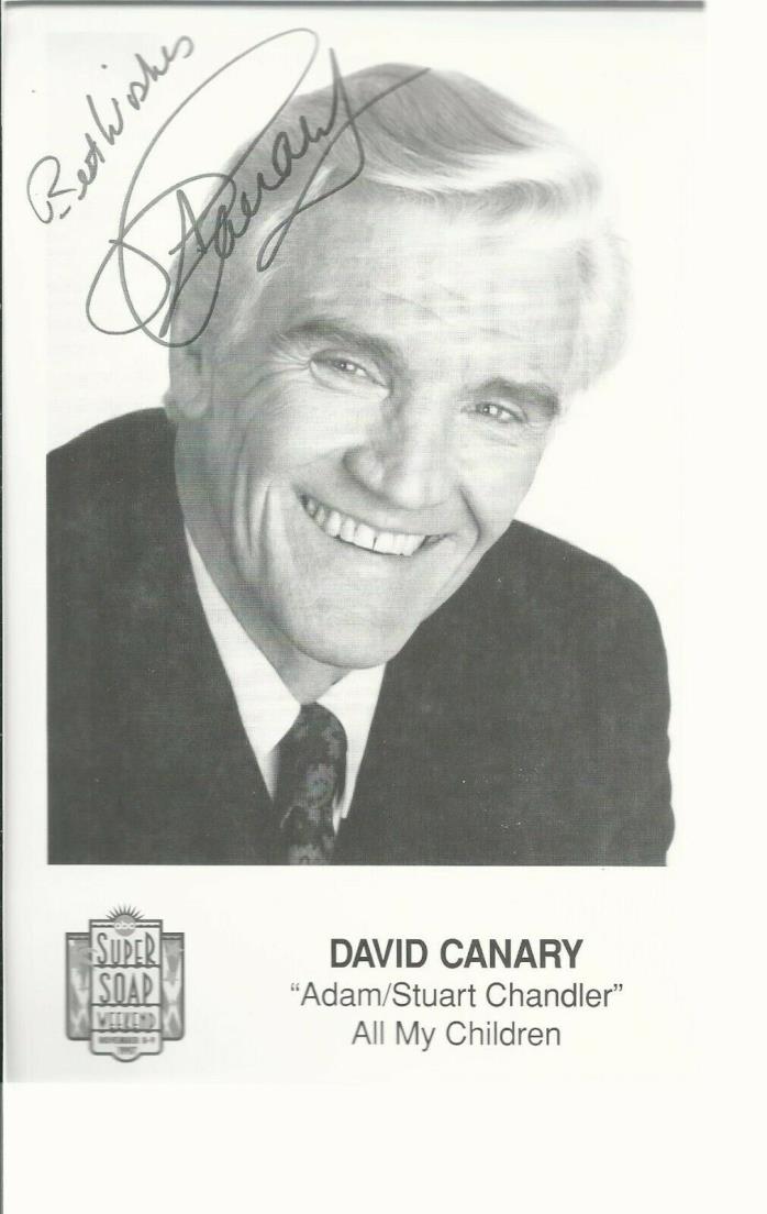 David Canary  Autograph Reprint Photo 9x6 All My Children 1997