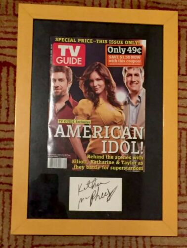 Katharine McPhee signed Autograph TV Guide 2006 Framed 12x17