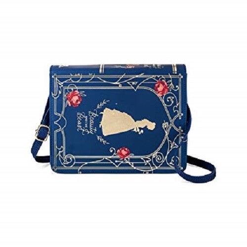 NWT DISNEY TARGET BEAUTY and the BEAST Book Purse Navy Rose Bag Belle Jacqueline