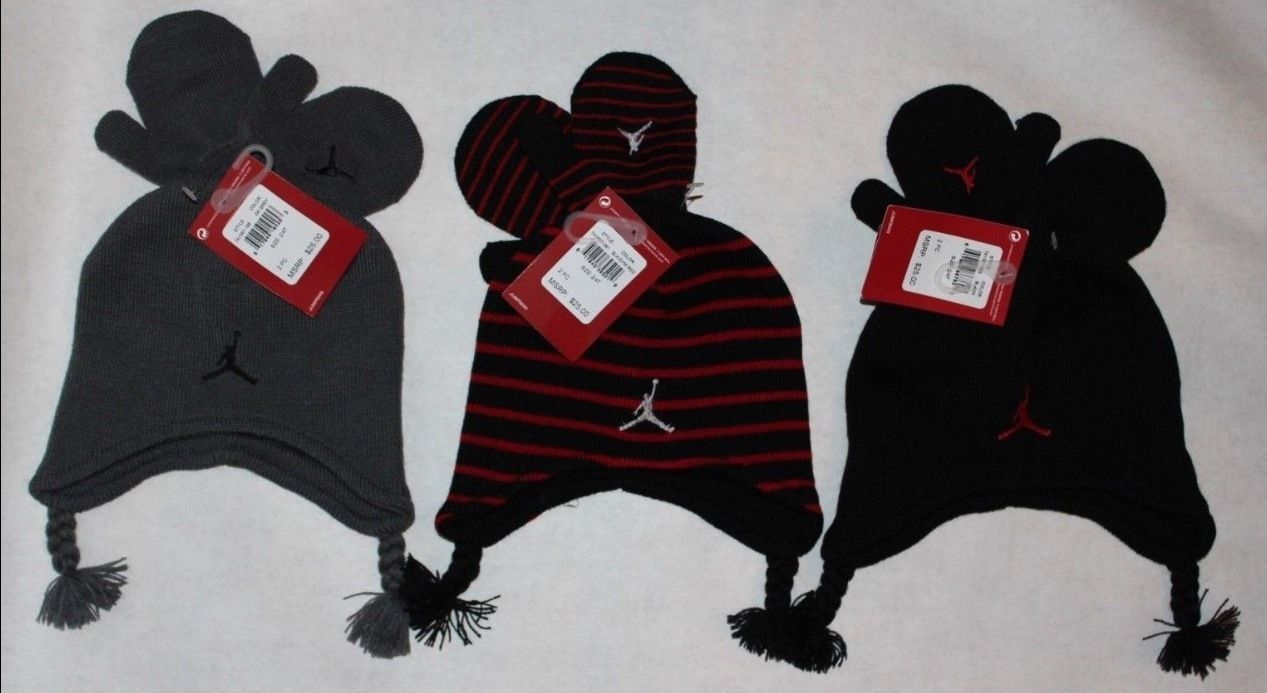 New Nike Jordan Jumpman Toddler Boys Hat /Mittens 2Pc Set 2/4T