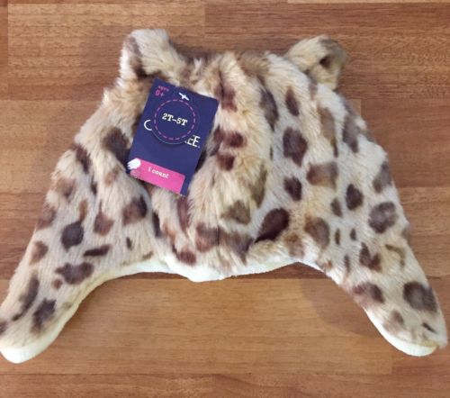 Cherokee Toddler Leopard Critter Hat W/ Ears Brown Girls Size 2T-5T