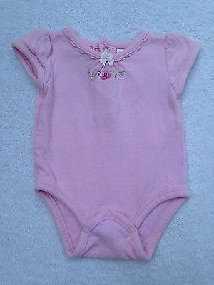 Baby Grand baby girl 0-3 months onepiece infant bodysuit pink floral 100% cotton