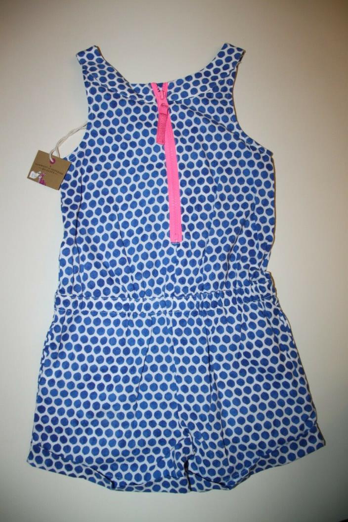 NWT JOULES Shorts Romper Blue White Girls Size 5 5T 110 NEW