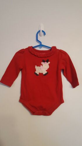 Garanimals Size 6 To 9 Month Reindeer Embellished Bodysuit! EUC! $5.00 Deal