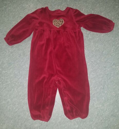 Carter's Baby Girl Red Swade Jumpsuit Sz 18-24  Months