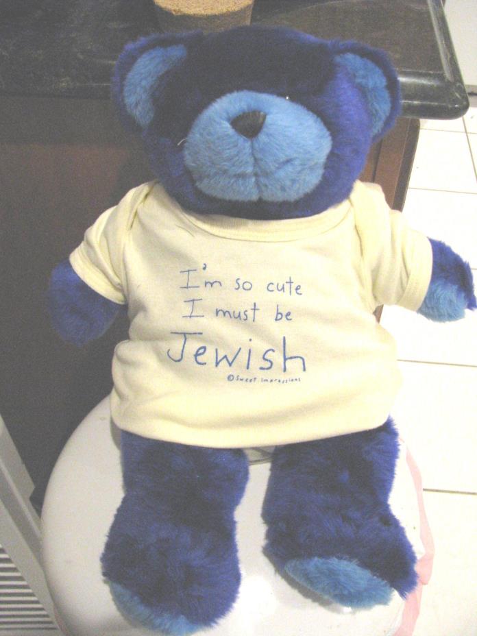 I'm So Cute I Must be Jewish Teddy Bear with 1-Piece Baby Outfit, 6-12 Months