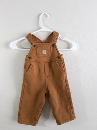 Baby/Toddler Girls Carhart Tan Mustard Bib Overalls Size 9 Months