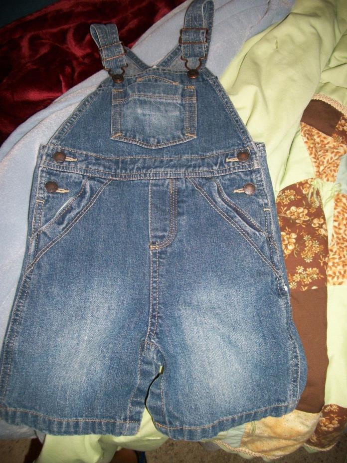 2003 Oshkosh Genuine Kids Denim Jean Bib Overalls Size 24 Months