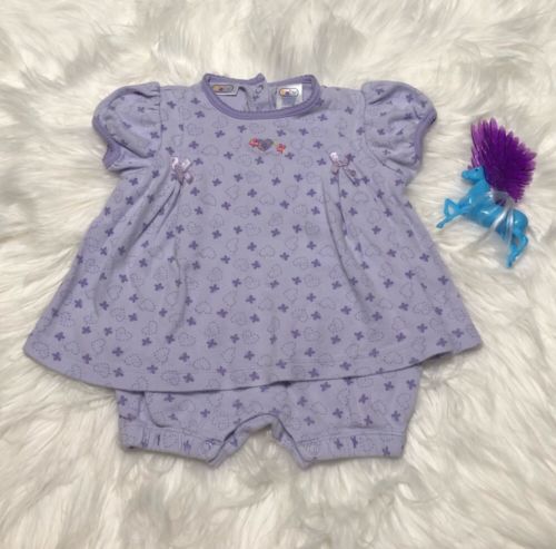 Baby Connection Purple Infant Girl’s Romper Size 6-9 Months