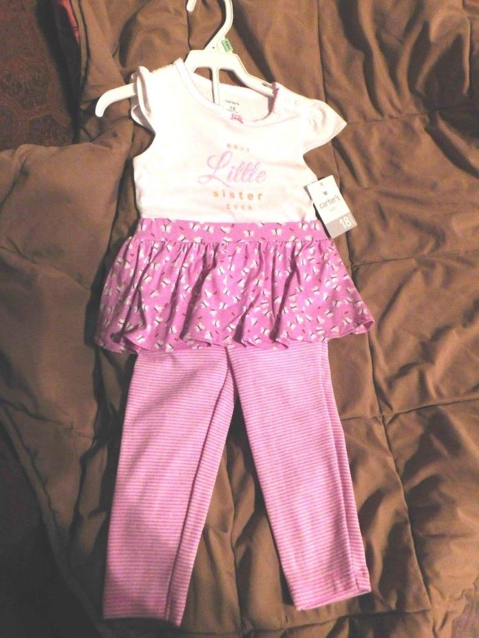 Carter's NWT, Size 18 months, Little Sister Outfit