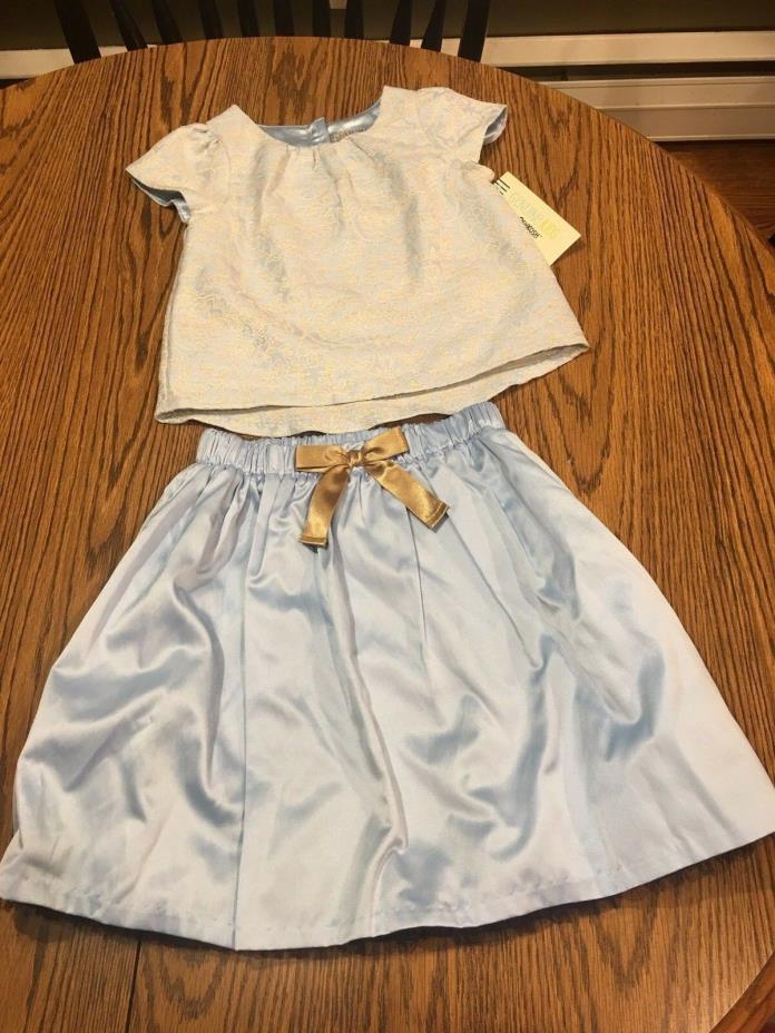 Genuine Kids from OshKosh Toddler Girls Brocade Tented Top/Satin Skirt Set 3T