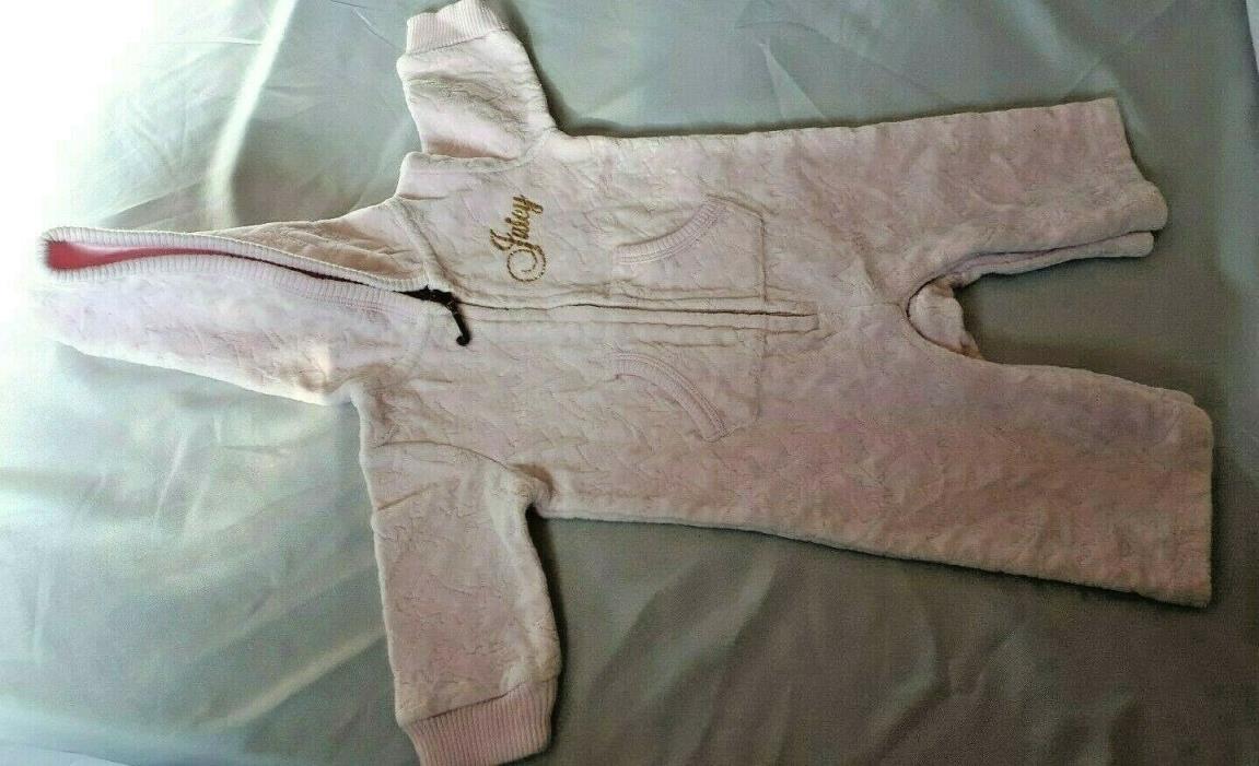 Juicy Couture baby girl jumpsuit 3 month to 6 month Pink Zipper