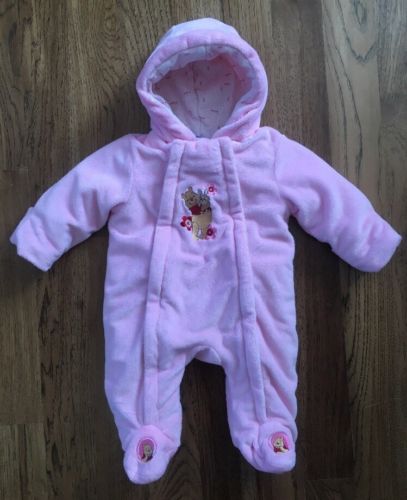 Baby/Infant Girl Snowsuit Size 0-3 Months-Pink-Winter-Winnie The Pooh