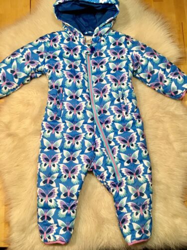 Hatley Baby Girls Size 18-24 Months Winter Puffer Snow Suit Butterflies Print