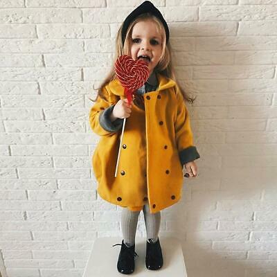 Baby Girls Winter Solid Coat Cloak Jacket Thick