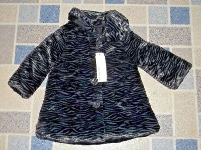 NEW Girl's faux fur Winter Coat size 12 Months CALVIN KLEIN
