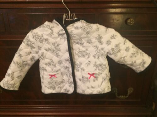 Little Girls Quilted Jacket Size 9-12 Mo ( Reversible) ~