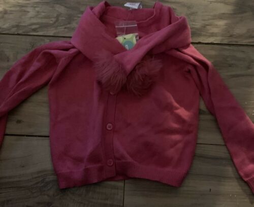 Gymboree City Sidewalk Girls Sweater Scarf Jacket Size 3 3T Pink Nwt