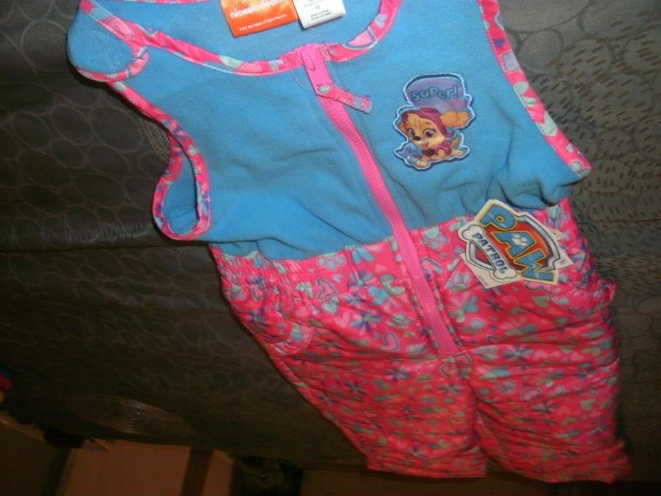Girls PAW PATROL Snow Pants Overall Size 4T  $29.99 Tag  (B217)